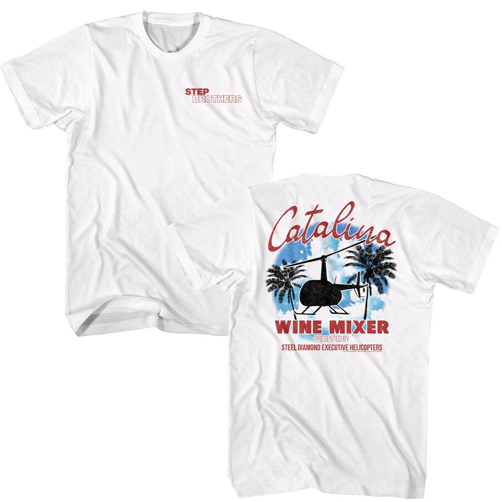 Step Brothers - STEP BROTHERS CATALINA WINE MIXER FRONT BACK Adult Shirt