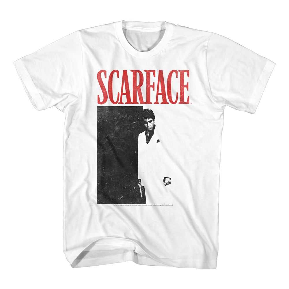 Scarface - BLK AND RD Adult Shirt