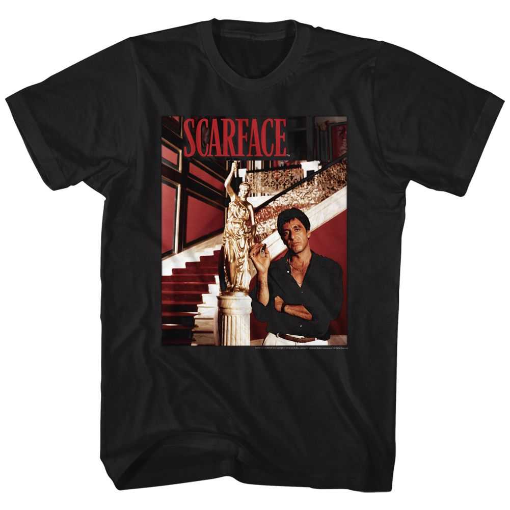 Scarface - STATUE STAIRS Adult Shirt