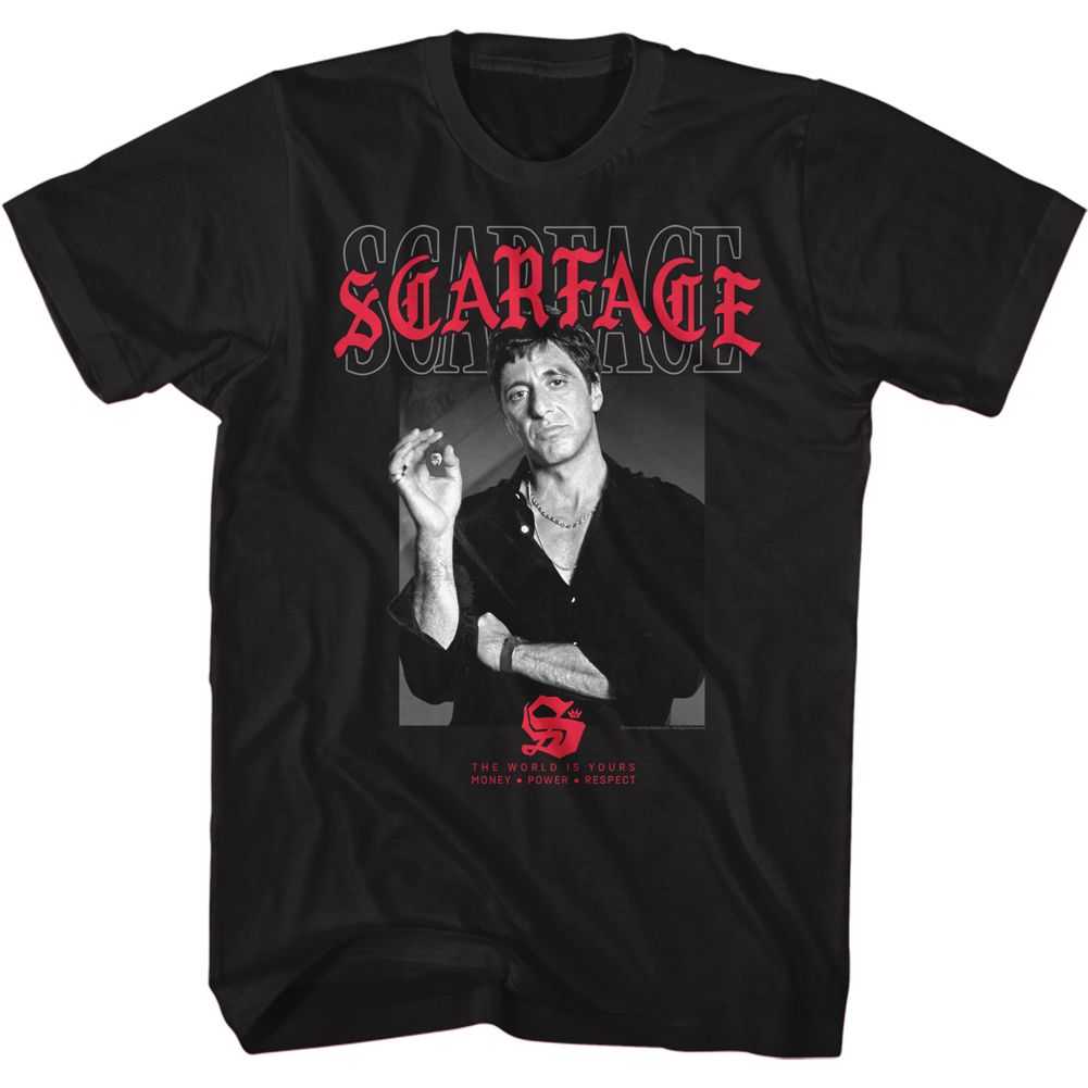 Scarface - TEXT LAYERING 2 Adult Shirt