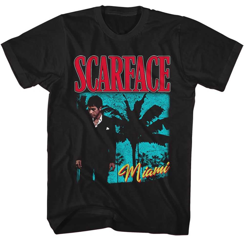 Scarface - SCARFACE PALMS MIAMI BRIGHT Adult Shirt