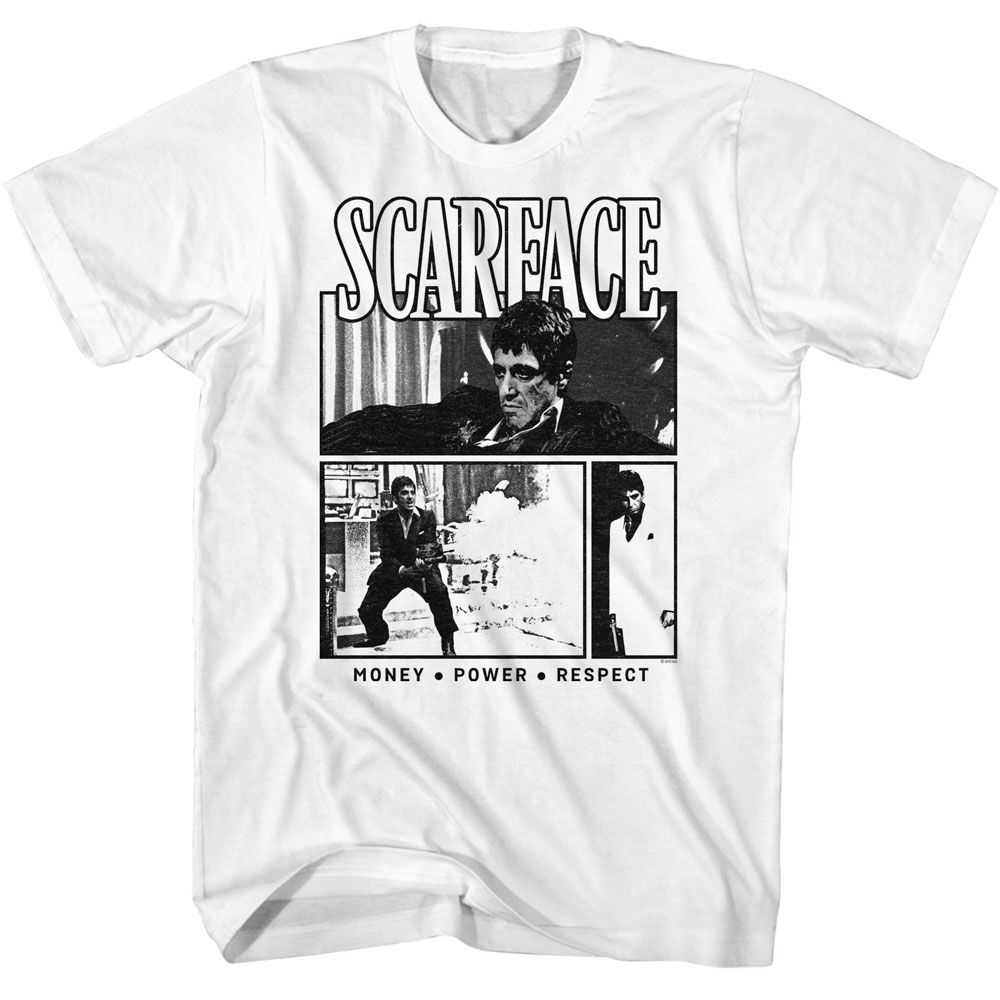 Scarface - SCARFACE COMIC BACKGROUND Adult Shirt