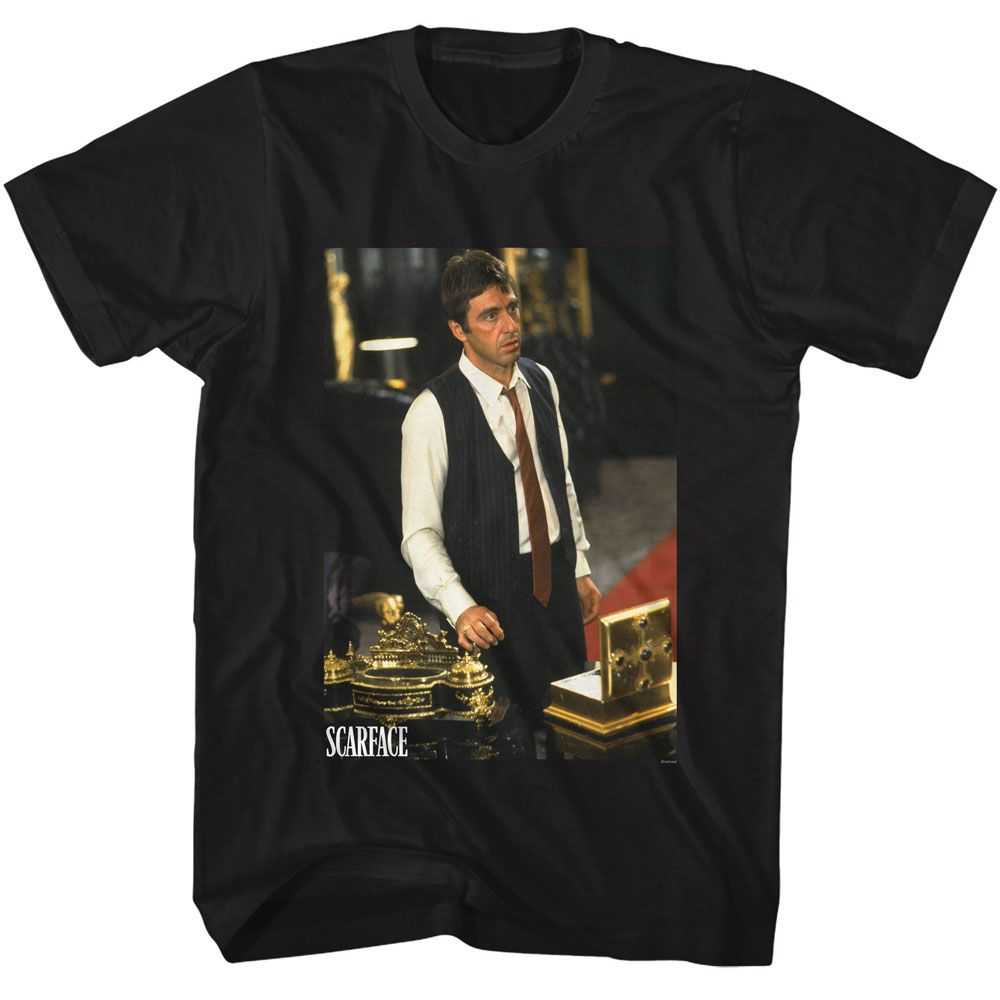 Scarface - SCARFACE TONY AT HIS DESK Adult Shirt