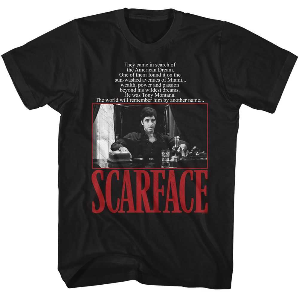 Scarface - SCARFACE AMERICAN DREAM QUOTE Adult Shirt