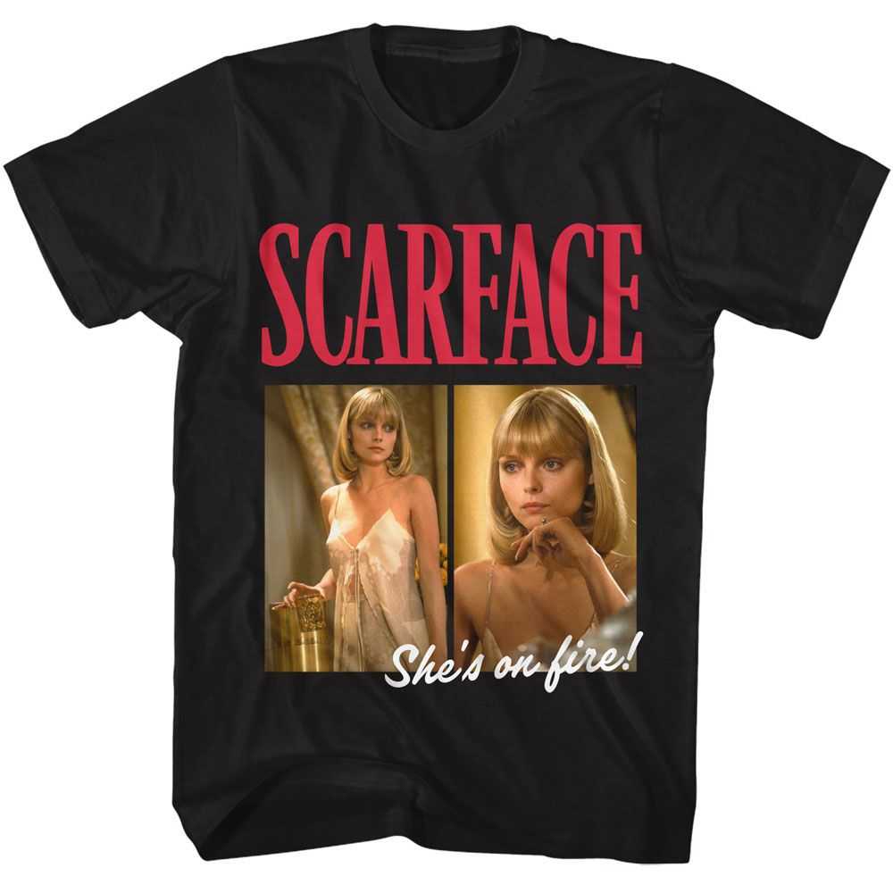 Scarface - SCARFACE ON FIRE Adult Shirt