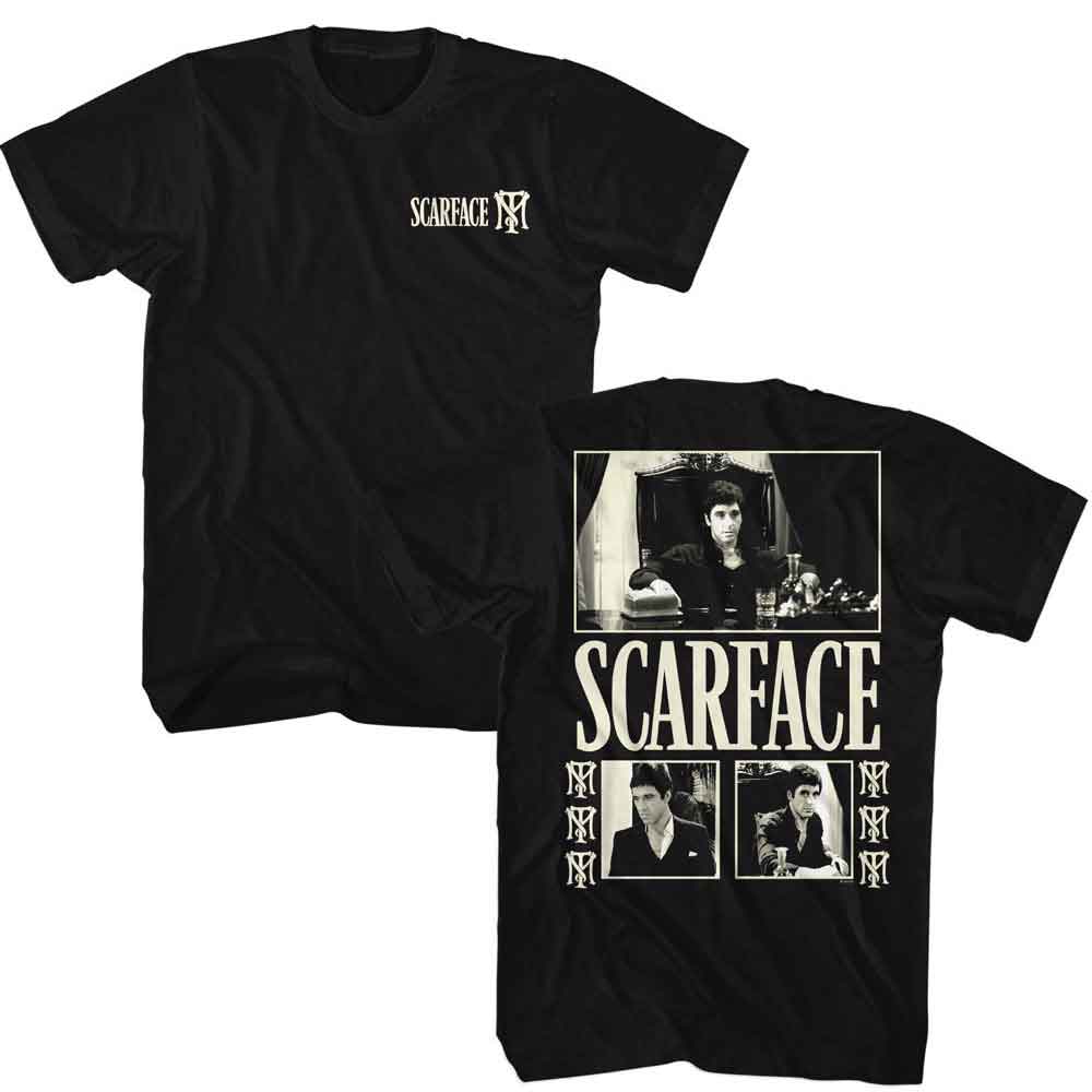 Scarface - SCARFACE THREE PHOTOS F B Adult Shirt