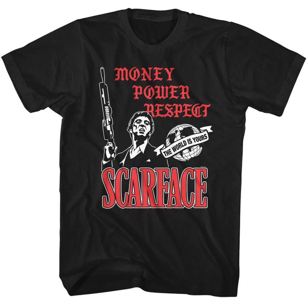 Scarface - SCARFACE MONEY POWER RESPECT ICONS Adult Shirt