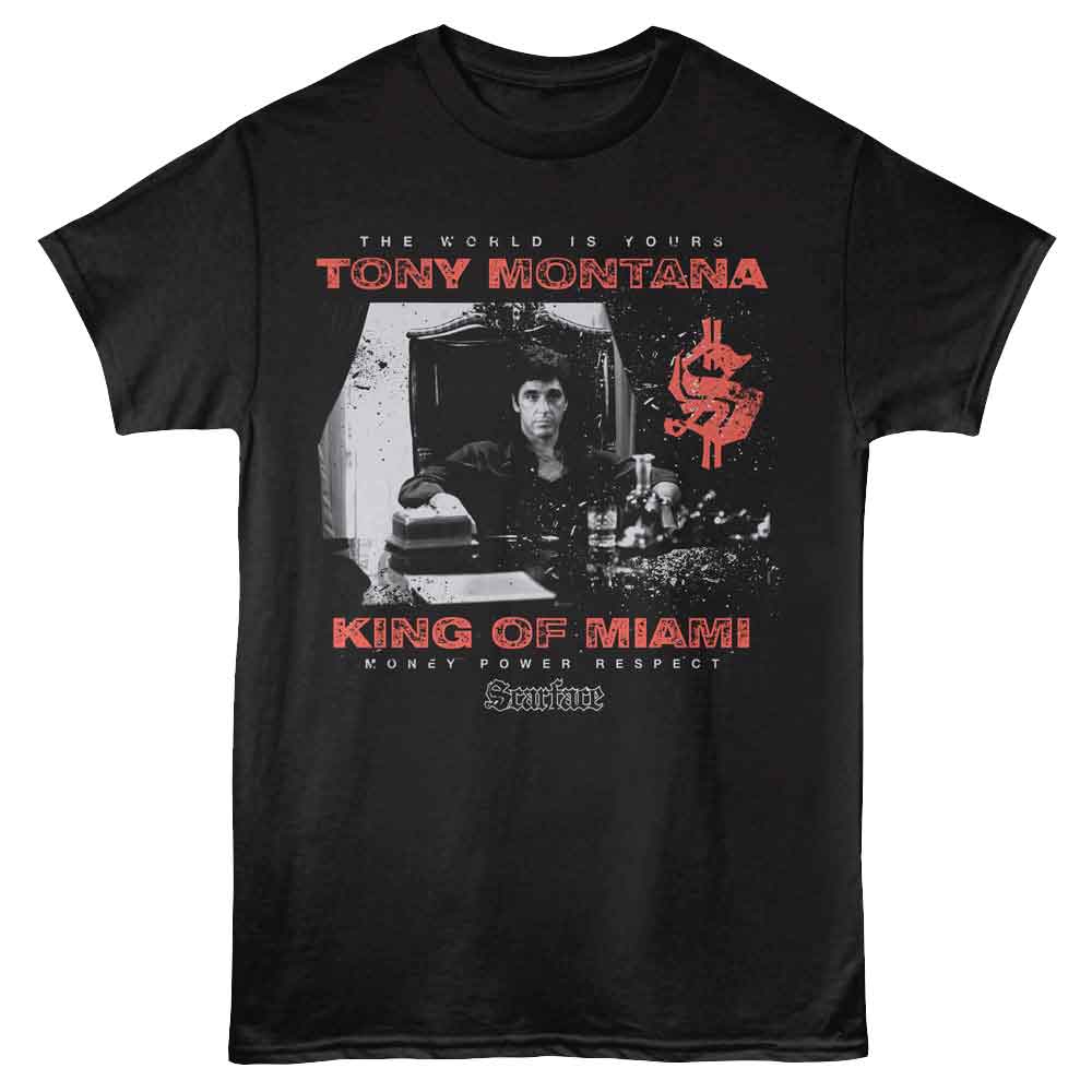 Scarface - SCARFACE KING OF MIAMI Adult Shirt
