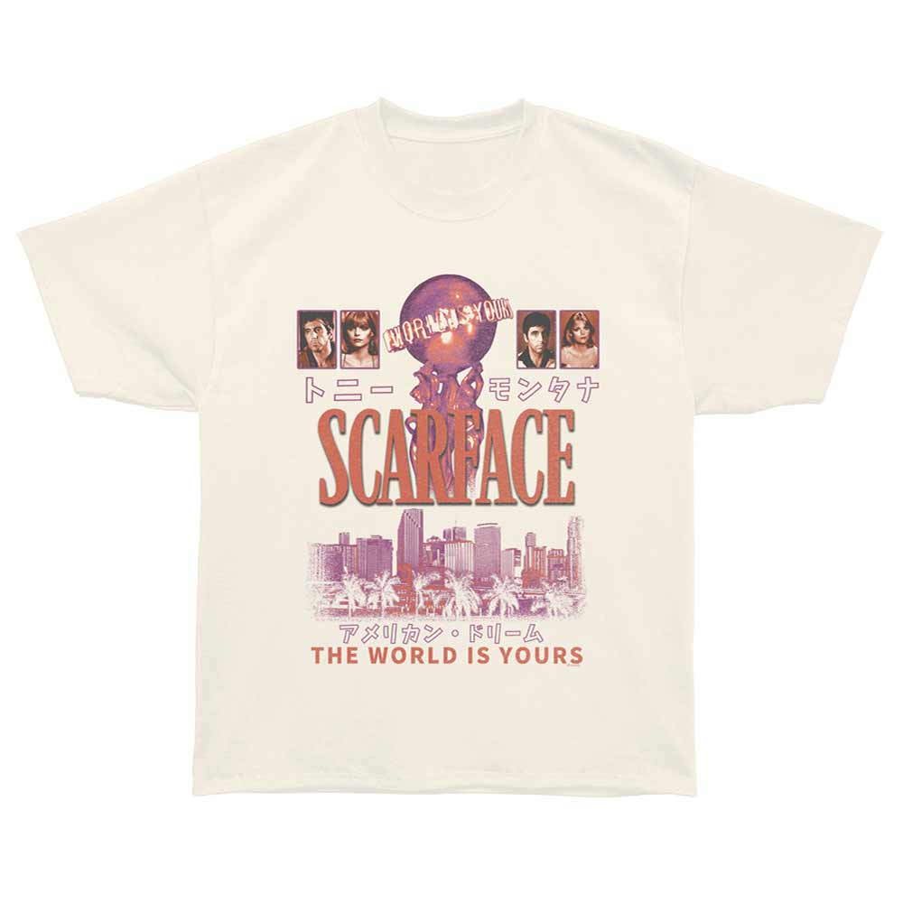 Scarface - SCARFACE THE WORLD IS YOURS GLOBE Adult Shirt