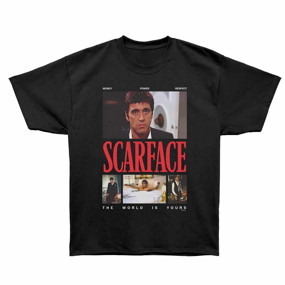 Scarface - SCARFACE THE WORLD IS YOURS GLOBE Adult Shirt