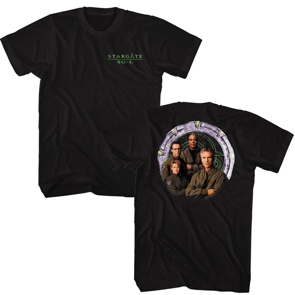 Stargate - STARGATE CAST AND GATE FRONT AND BACK Adult Shirt