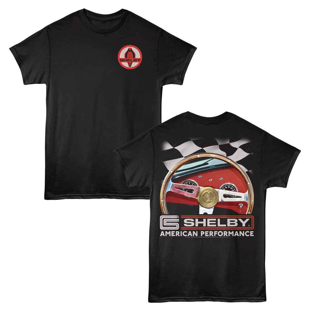 Carroll Shelby - CARROLL SHELBY STEERING WHEEL F B Adult Shirt