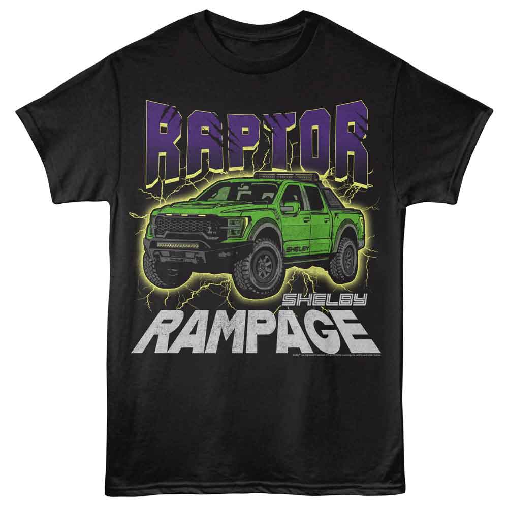 Carroll Shelby - CARROLL SHELBY RAPTOR LIGHTNING Adult Shirt