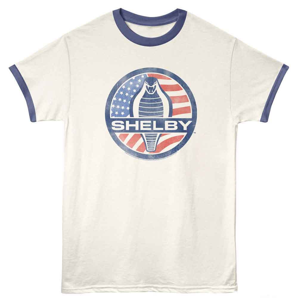 Carroll Shelby - CARROLL SHELBY FLAG LOGO Adult Shirt