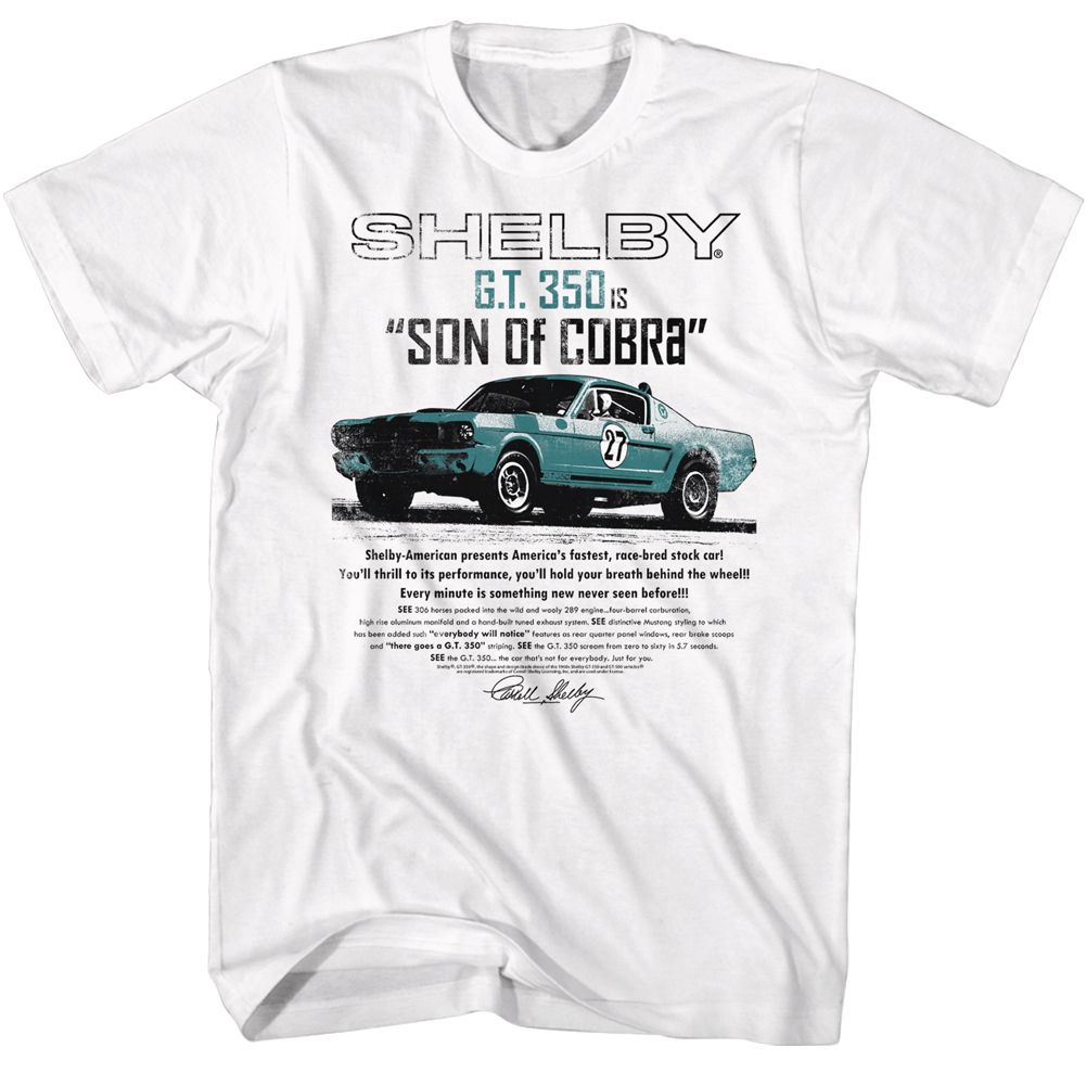 Carroll Shelby - CARROLL SHELBY SON OF COBRA Adult Shirt