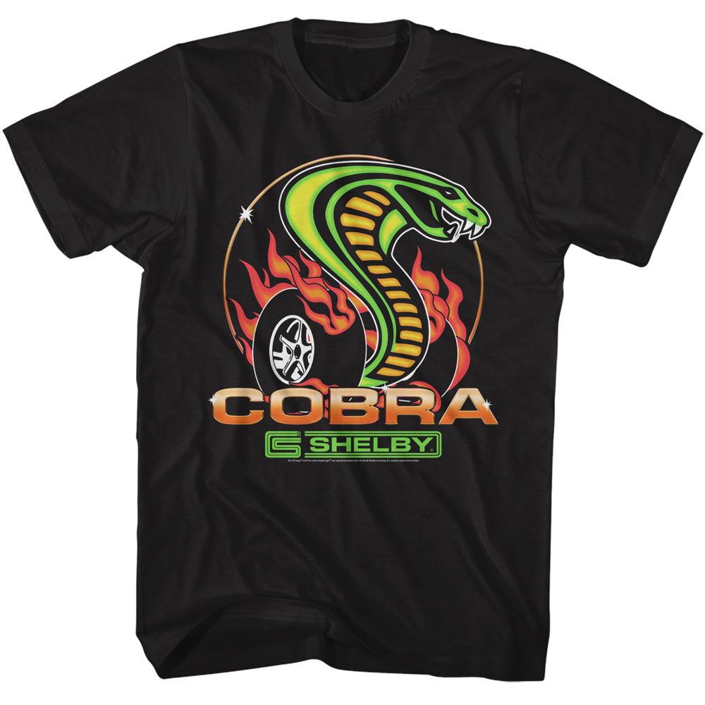 Carroll Shelby - CARROLL SHELBY DRAGON SNAKE BURNOUT Adult Shirt