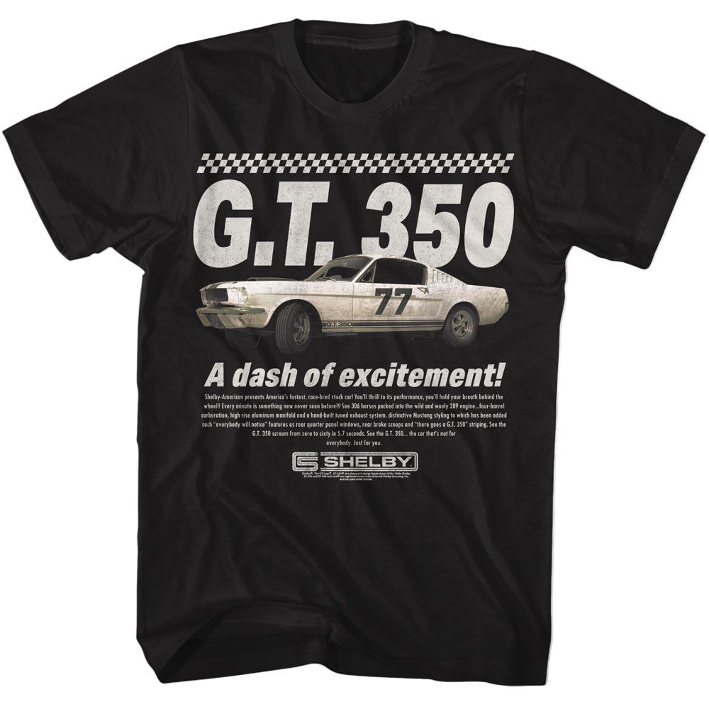 Carroll Shelby - SHELBY A DASH OF EXCITEMENT Adult Shirt