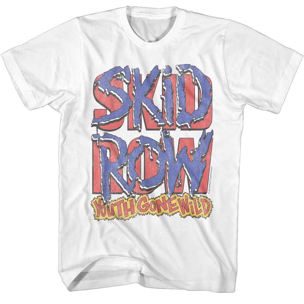Skid Row - SKID ROW-LOGO AND YGW Adult Shirt