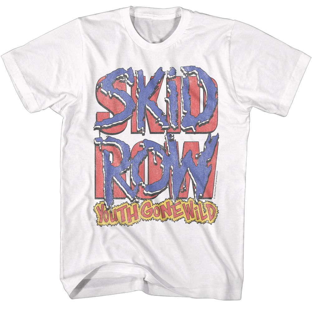 Skid Row - SKID ROW-LOGO AND YGW Adult Shirt
