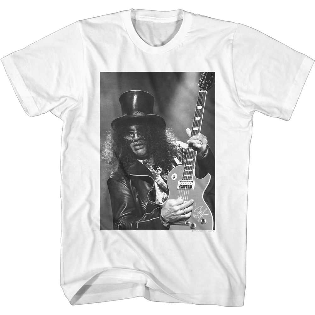Slash - BANDW SLASH W/GUITAR Adult Shirt