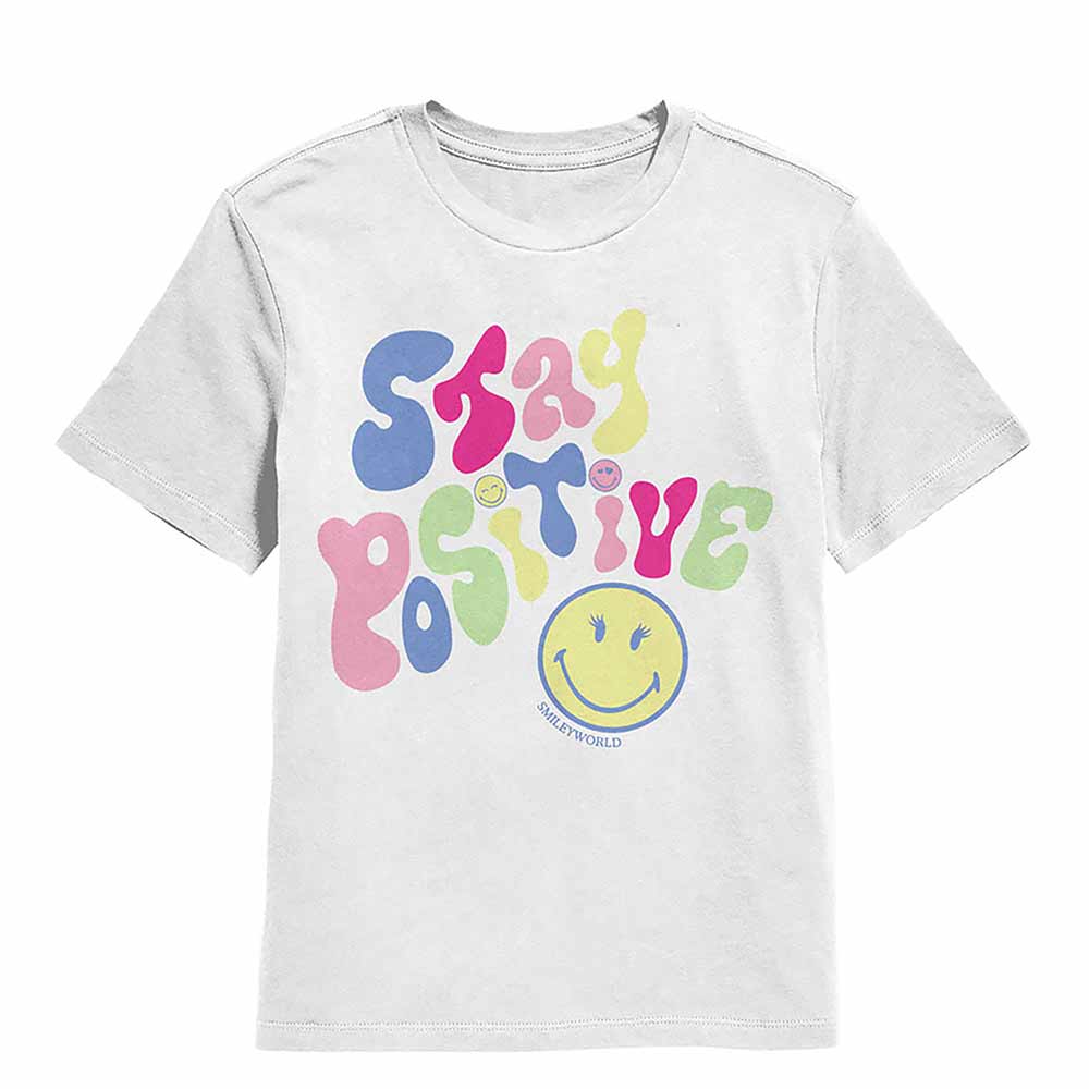 SmileyWorld - SMILEYWORLD MULTICOLOR STAY POSITIVE Youth Shirt
