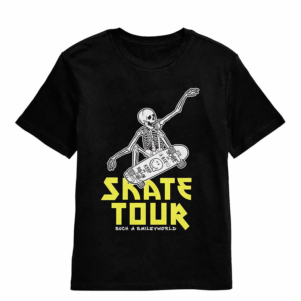 SmileyWorld - SMILEYWORLD SKATE TOUR SKELETON Youth Shirt