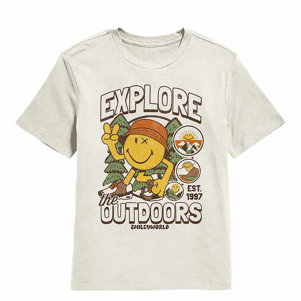 SmileyWorld - SMILEYWORLD EXPLORE THE OUTDOORS Youth Shirt