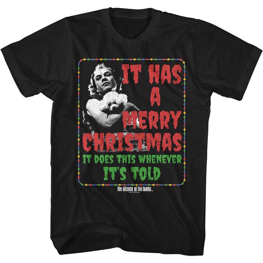 Silence of the Lambs - SILENCE OF THE LAMBS IT HAS A MERRY CHRISTMAS Adult Shirt