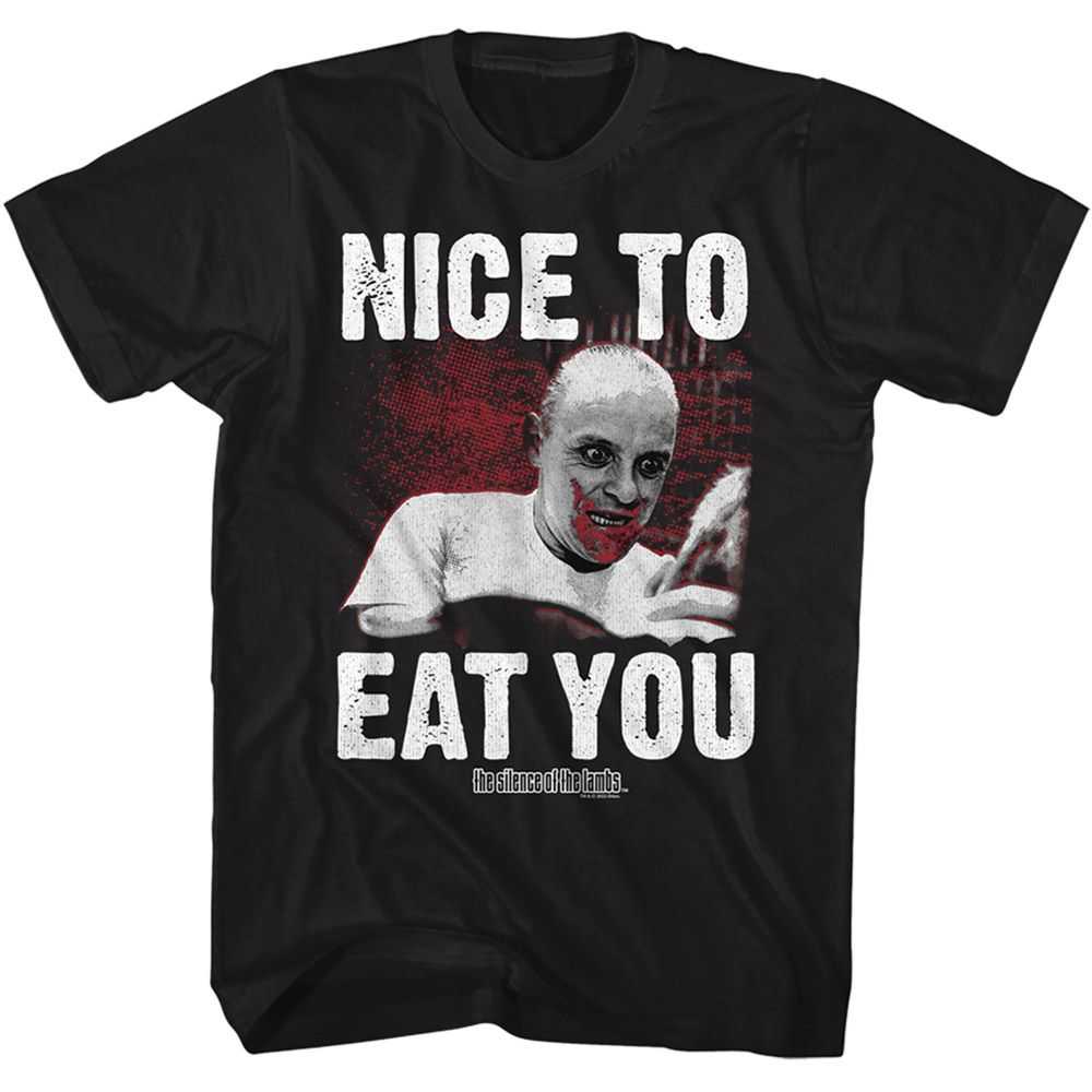 Silence of the Lambs - SILENCE NICE TO EAT YOU Adult Shirt