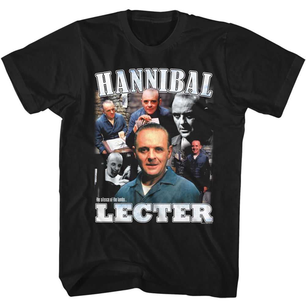 Silence of the Lambs - SILENCE HANNIBAL LECTER COLLAGE Adult Shirt