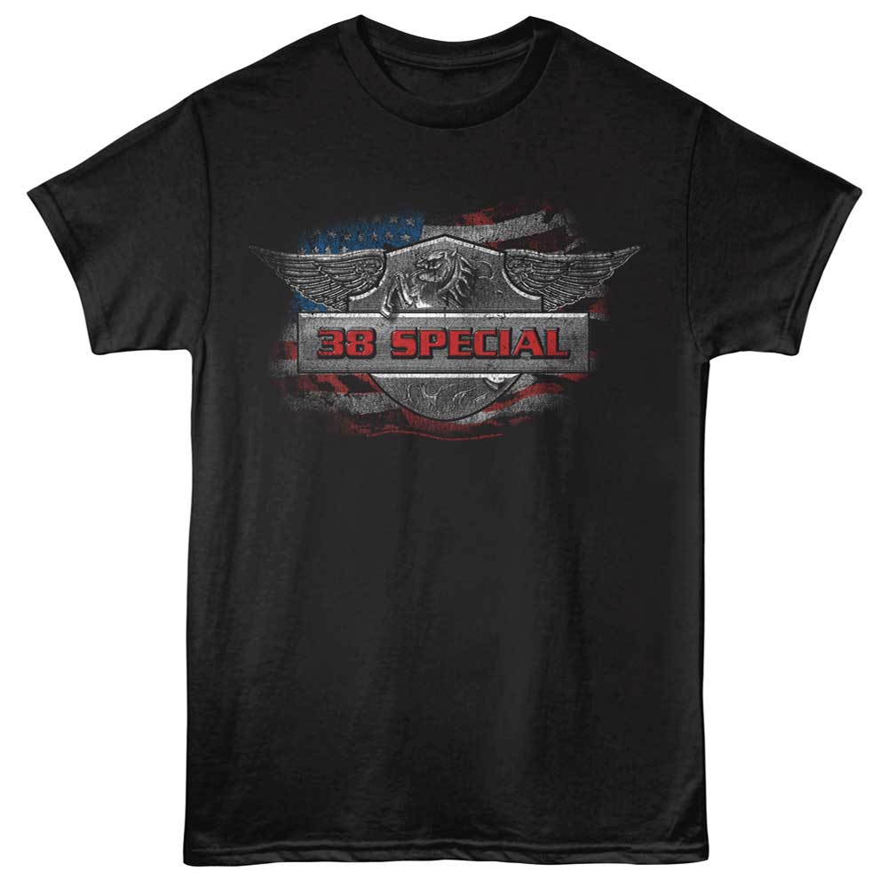 38 Special - 38 SPECIAL BADGE AND FLAG Adult Shirt