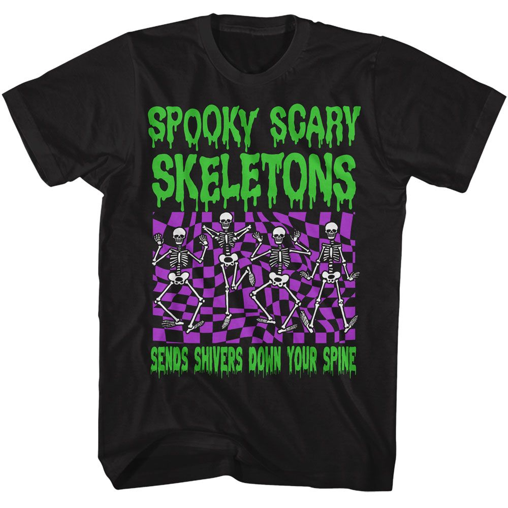 Spooky Scary Skeletons - SSS CHECKERS Adult Shirt