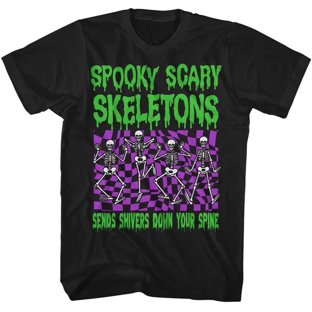 Spooky Scary Skeletons - SSS CHECKERS Adult Shirt