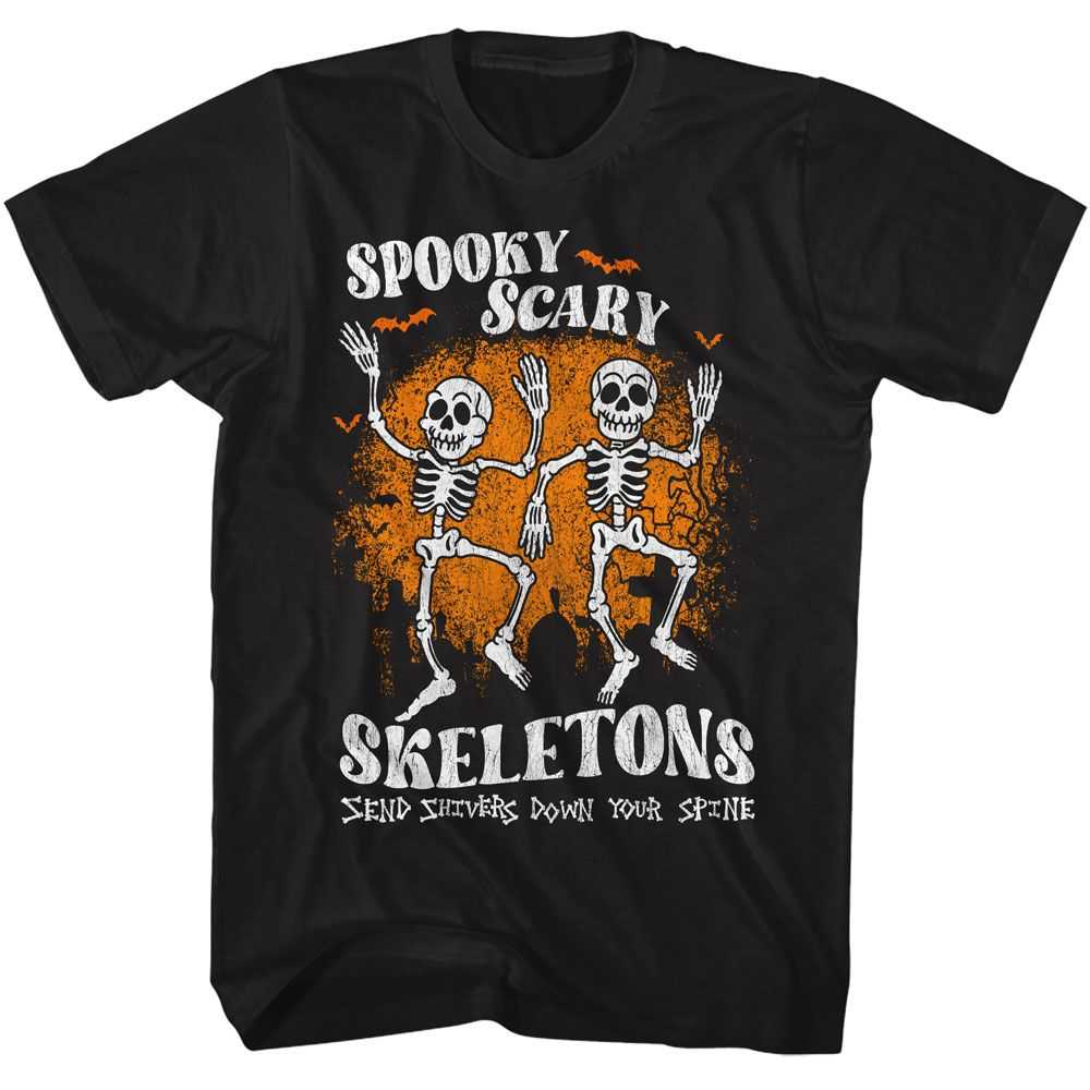 Spooky Scary Skeletons - SSS BATS AND GRAVES Adult Shirt
