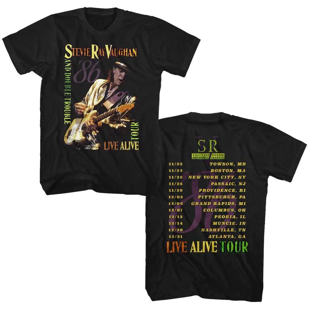 Stevie Ray Vaughan - LIVE ALIVE TOUR Adult Shirt