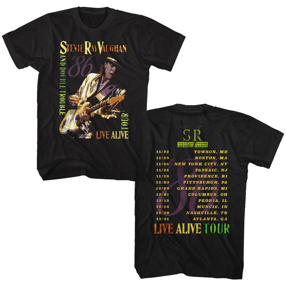 Stevie Ray Vaughan - LIVE ALIVE TOUR Adult Shirt