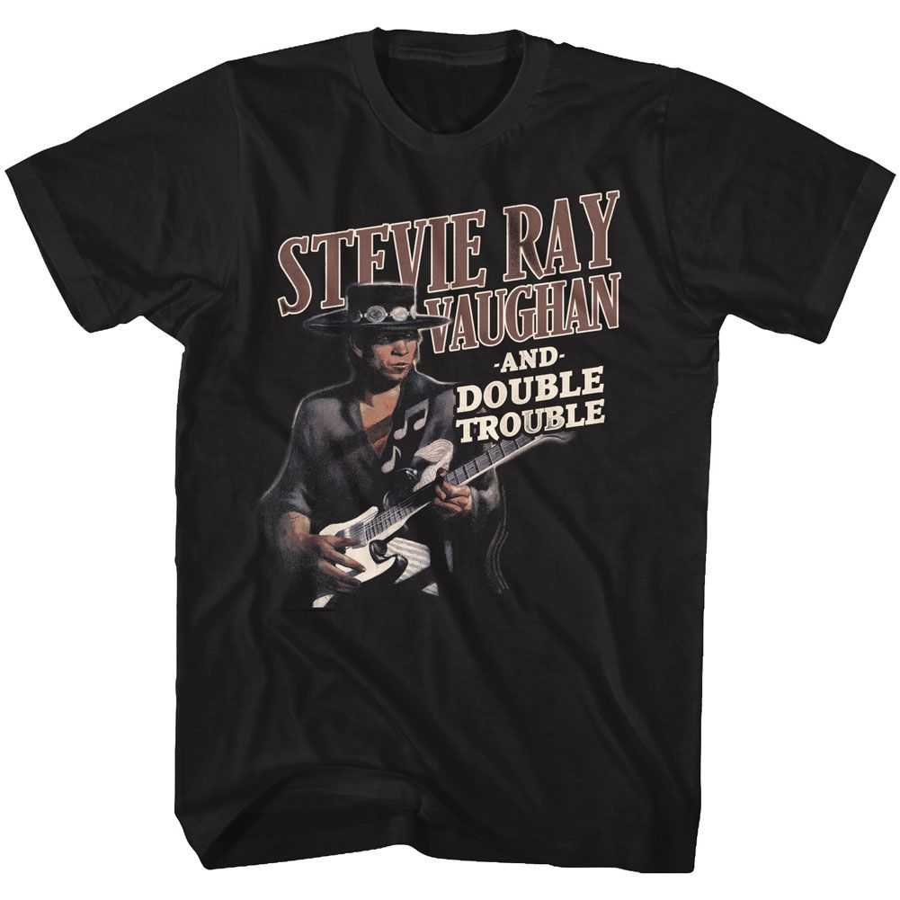 Stevie Ray Vaughan - DOUBLE TROUBLE Adult Shirt
