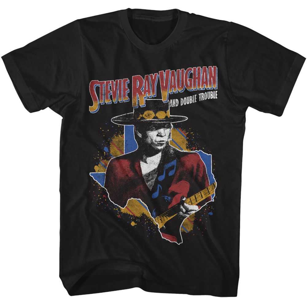 Stevie Ray Vaughan - SRV GUITAR AND TEXAS Adult Shirt