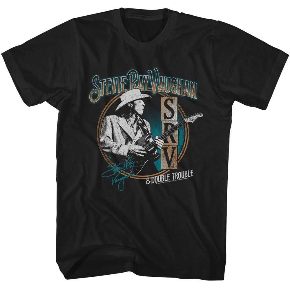 Stevie Ray Vaughan - SRV AND DOUBLE TROUBLE Adult Shirt