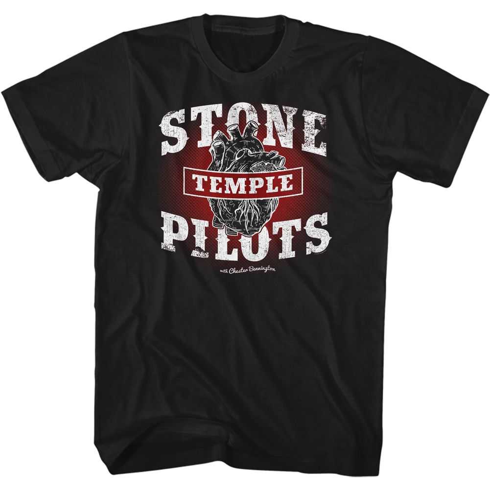 Stone Temple Pilots - BLK HEART Adult Shirt