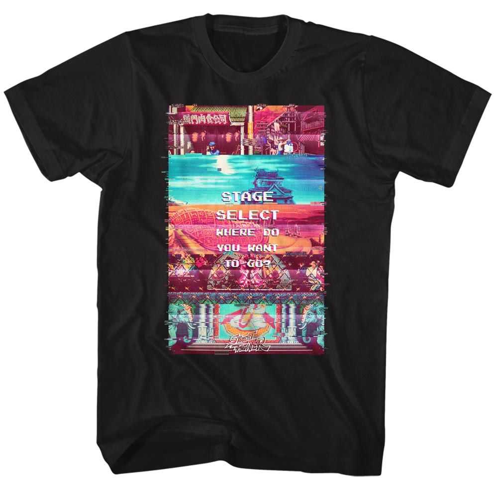 Street Fighter - STAGE SELECT Adult Shirt