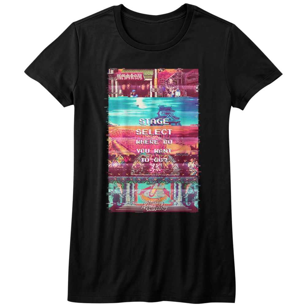 Street Fighter - STAGE SELECT Adult Shirt