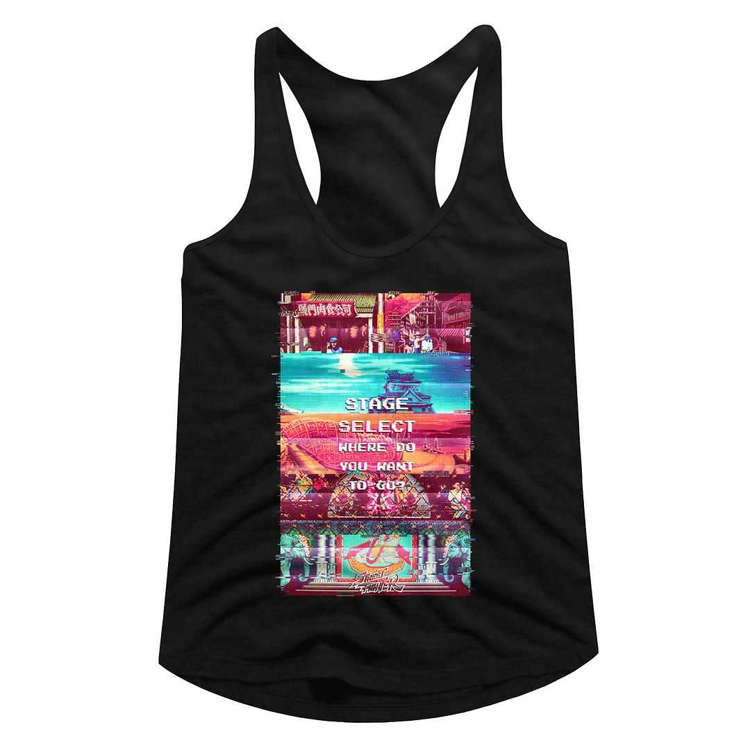 Street Fighter - STAGE SELECT Adult Shirt