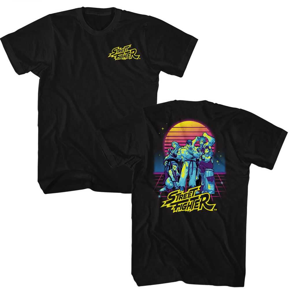 Street Fighter - STREET FIGHTER SYNTHWAVE FIGHTER 2 Adult Shirt