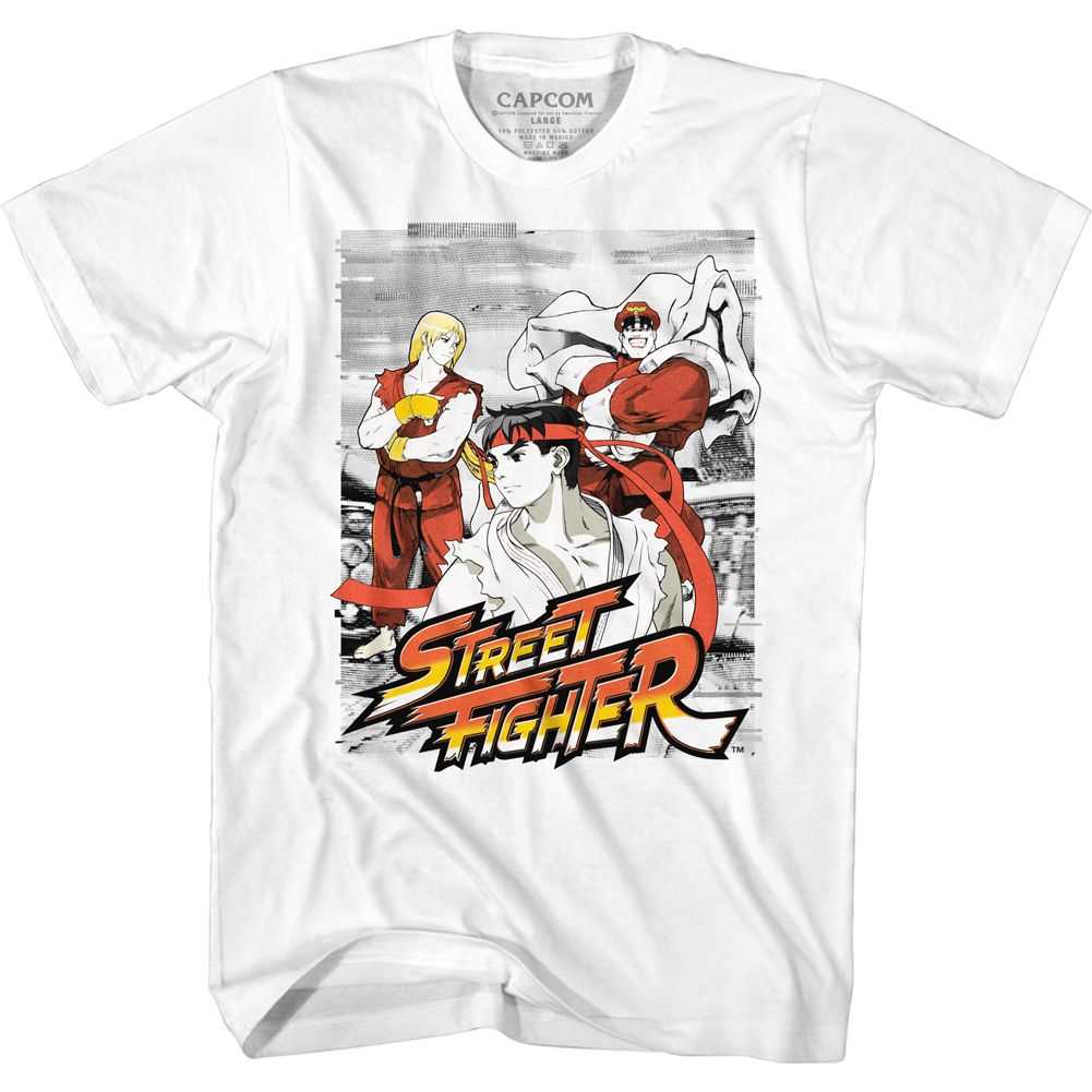 Street Fighter - GRAINY BACKGROUND Adult Shirt