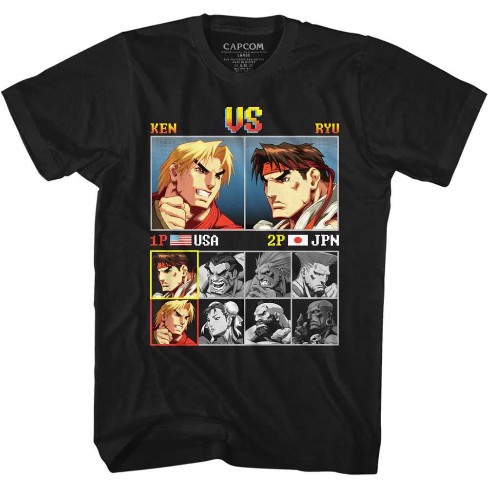 Street Fighter - KEN VS RYU Adult Shirt