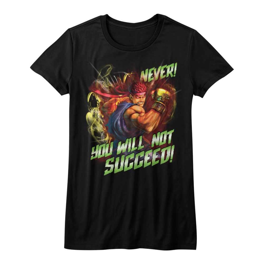 Street Fighter - NEVER SUCCEED Adult Shirt