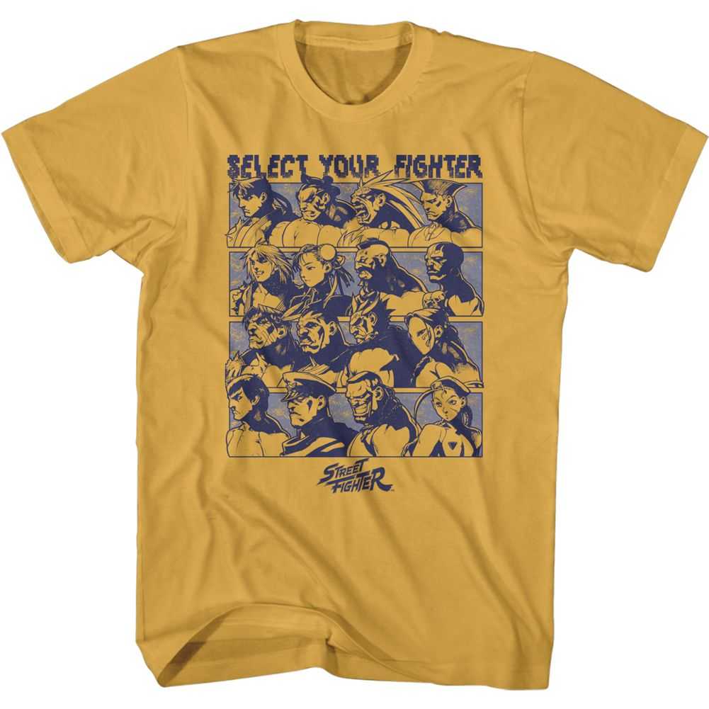Street Fighter - FIGHTER SELECT Adult Shirt