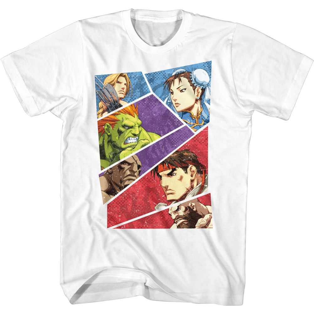 Street Fighter - SLICED COMIC SHOWDOWN Adult Shirt