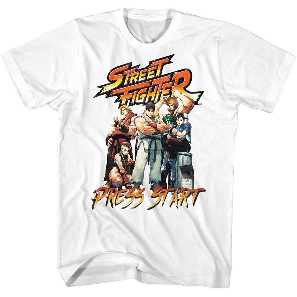 Street Fighter - STREET FIGHTER-PRESS START Adult Shirt